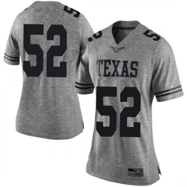 Womens University of Texas #52 Jackson Hanna Gray Limited Official Jersey